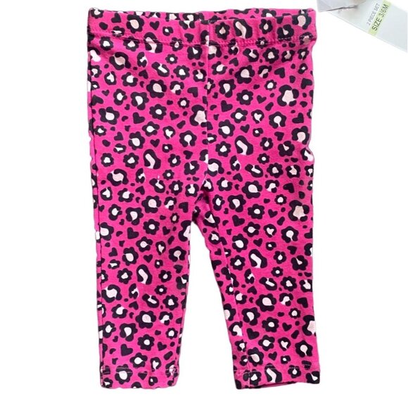 Kids Headquarters Infant Animal Print Leggings-Pink/Black-Sz 3-6 Months-NWT - Picture 1 of 4